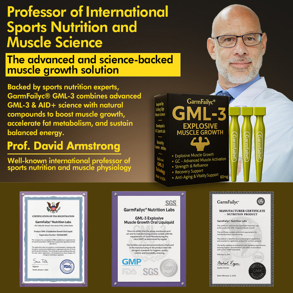 Official Store|GarmFailyc® GML-3 Six-in-One Muscle Growth Oral Solution|Muscle Synthesis & Fat-Burning Support