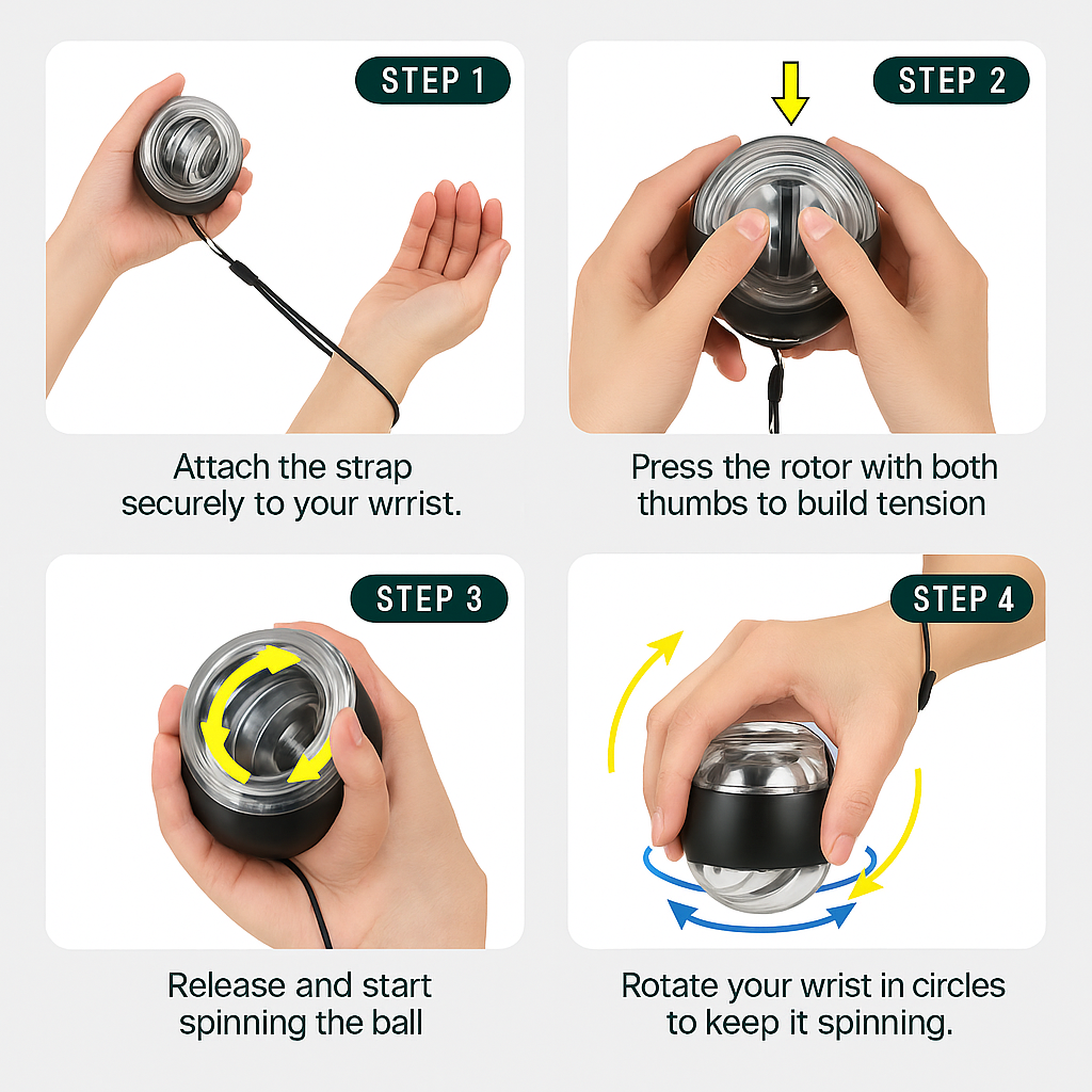 VITAL™ Wrist GyroBall Hand Exerciser — Senior Grip & Rehab Trainer