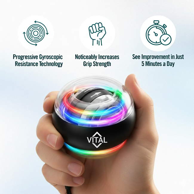 VITAL™ Wrist GyroBall Hand Exerciser — Senior Grip & Rehab Trainer